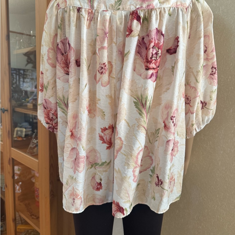 H&M Floral Puff Sleeve Blouse - Picture 8 of 11